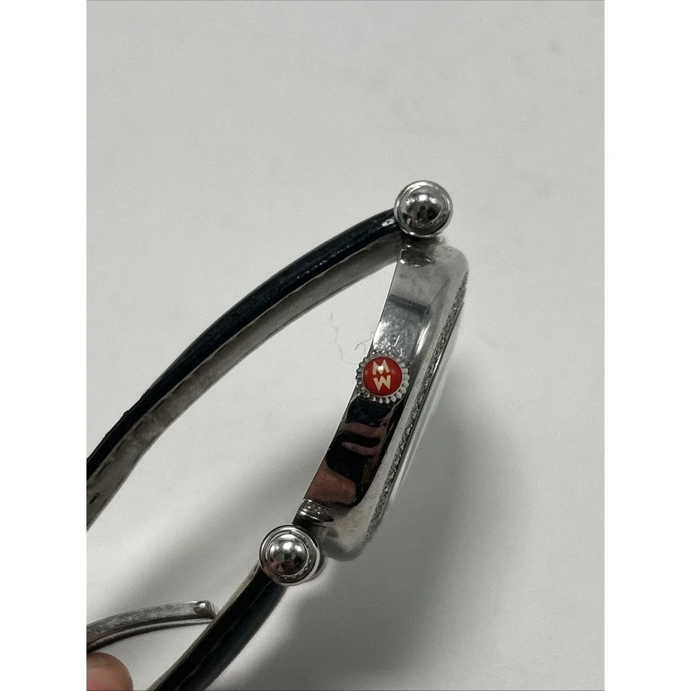 Women's Diamond Michele Caber Dress Watch Black Band